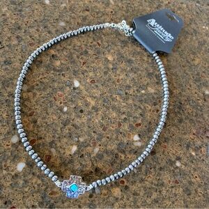 Montana Silversmiths Silver Necklace with Turquoise Accent